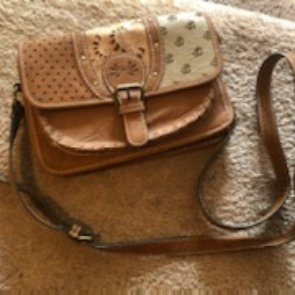Brown Pattern Cross Body Purse - Mariposa